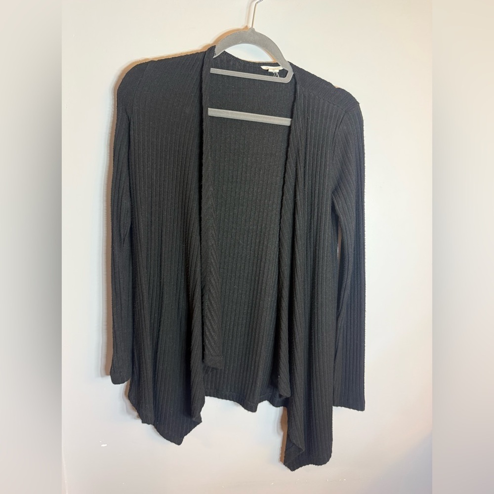 Aeropostale Black Ribbed Women's Cardigan